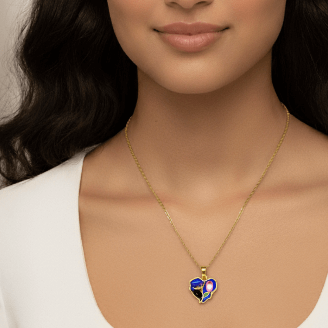 Magical Heart Pendant (Hand Painted)