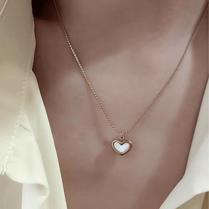 Classic White Heart Pendant