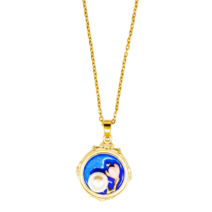 Pearl Night Pendant (Hand Painted)