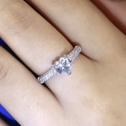 Silver Heart Ring (Adjustable)