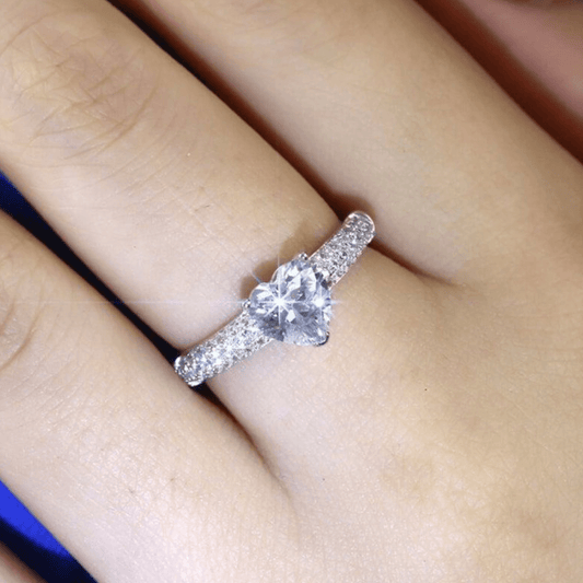 Silver Heart Ring (Adjustable)