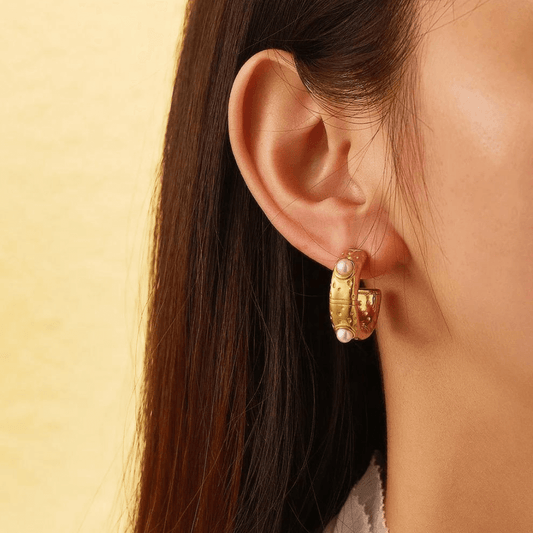 Blush circle Earing