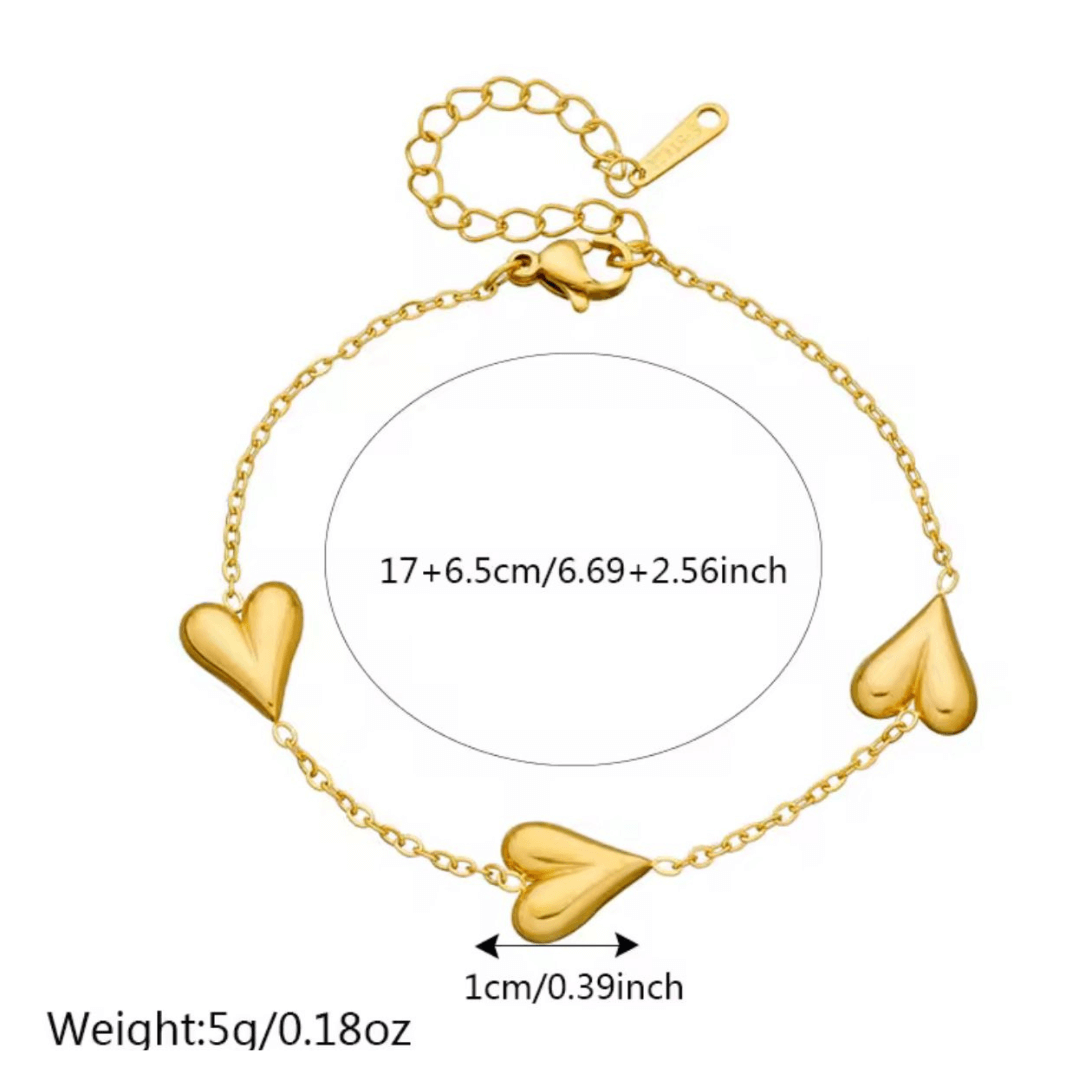 Trio Heart Bracelets