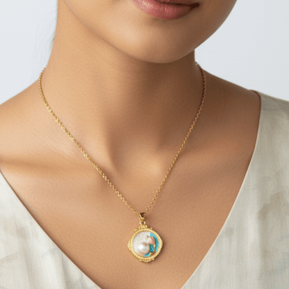 Morning Dew Pendant (Hand Painted)