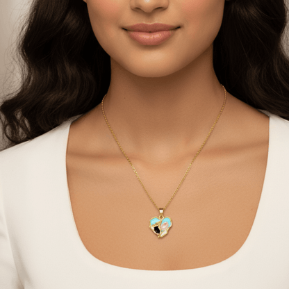 Dynasty Heart Pendant (Hand Painted)