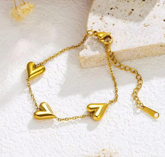 Trio Heart Bracelets