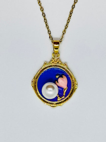 Pearl Night Pendant (Hand Painted)