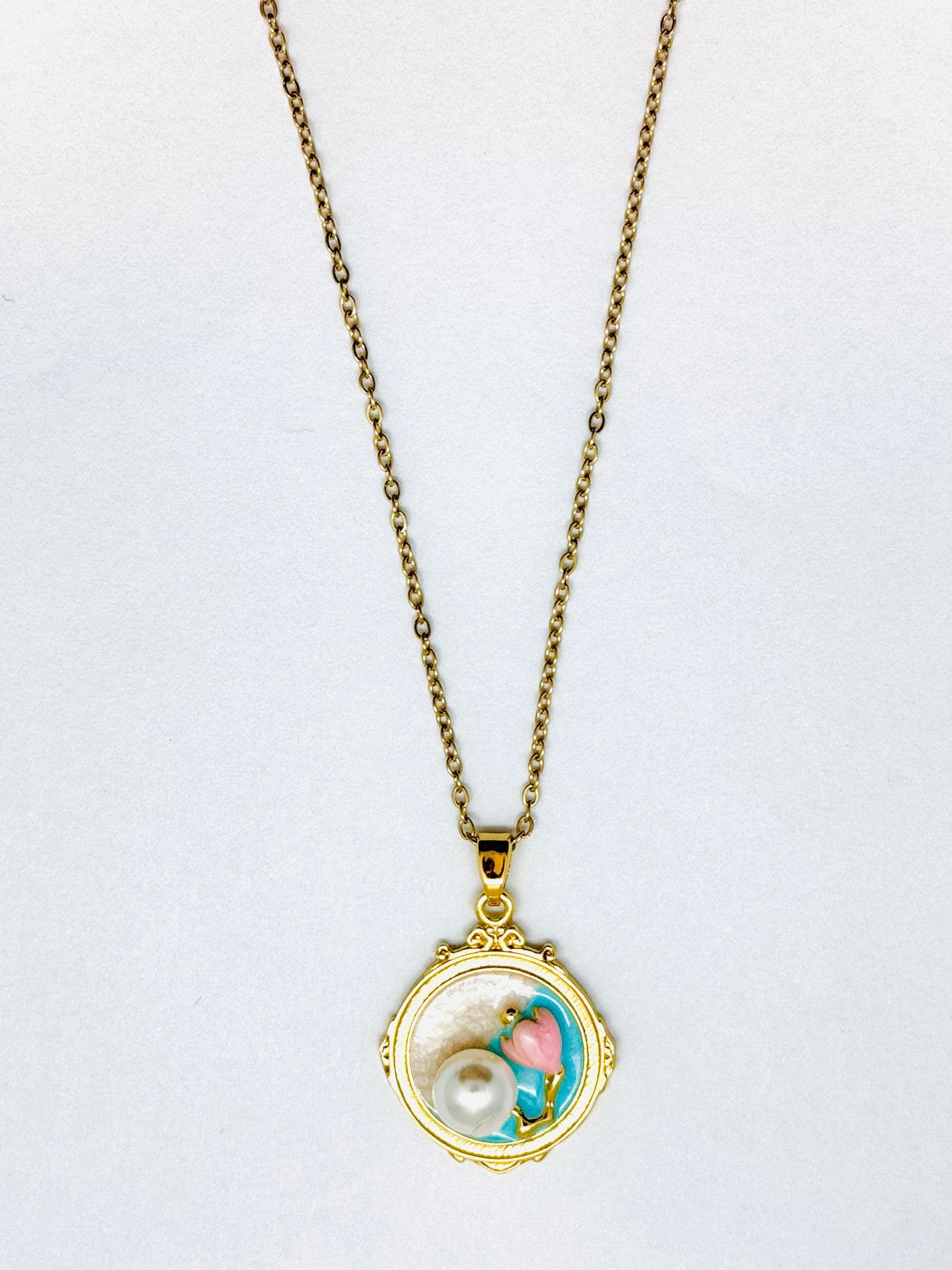 Morning Dew Pendant (Hand Painted)