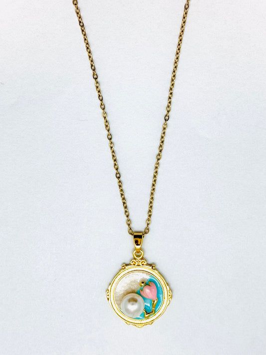 Morning Dew Pendant (Hand Painted)