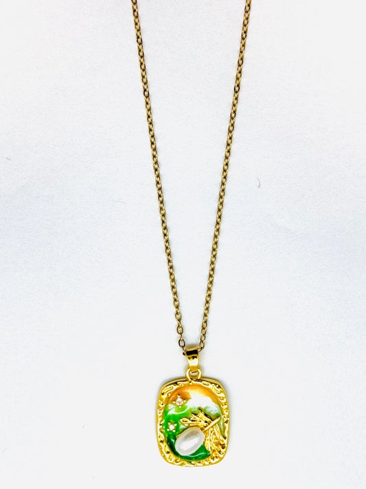 Sunrise Beauty Pendant (Hand Painted)