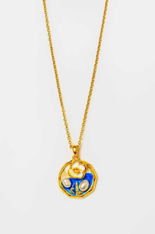 Fiona Crystal Pendant (Hand Painted)