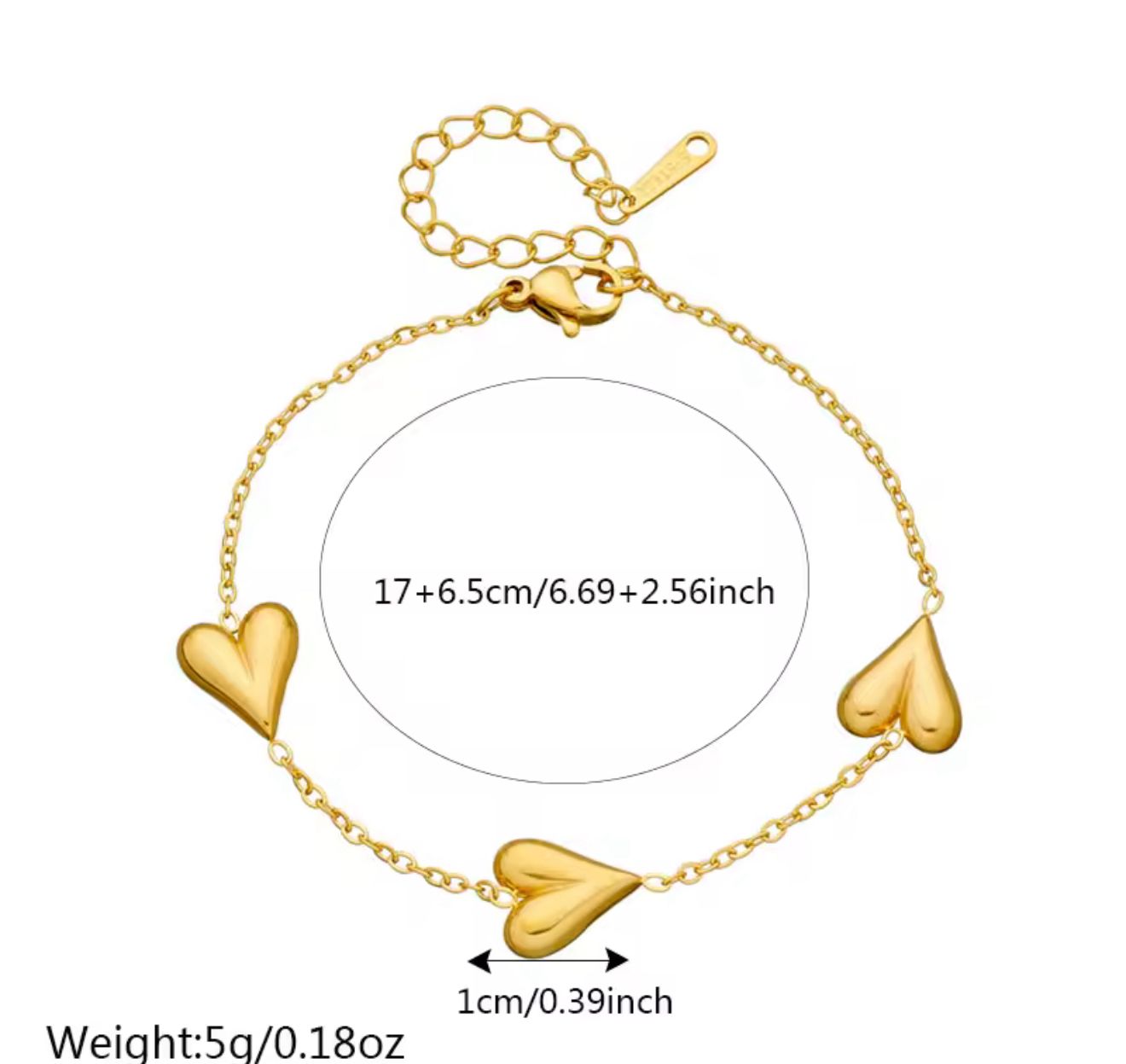 Trio Heart Bracelets