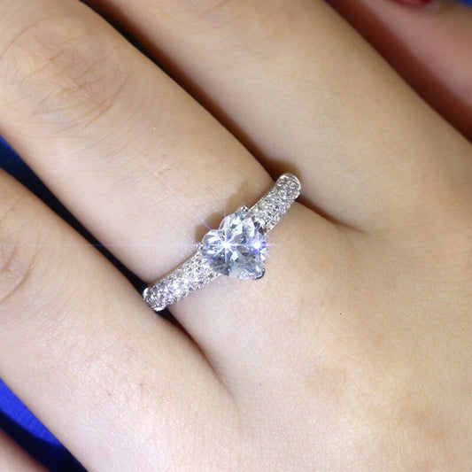 Silver Heart Ring (Adjustable)
